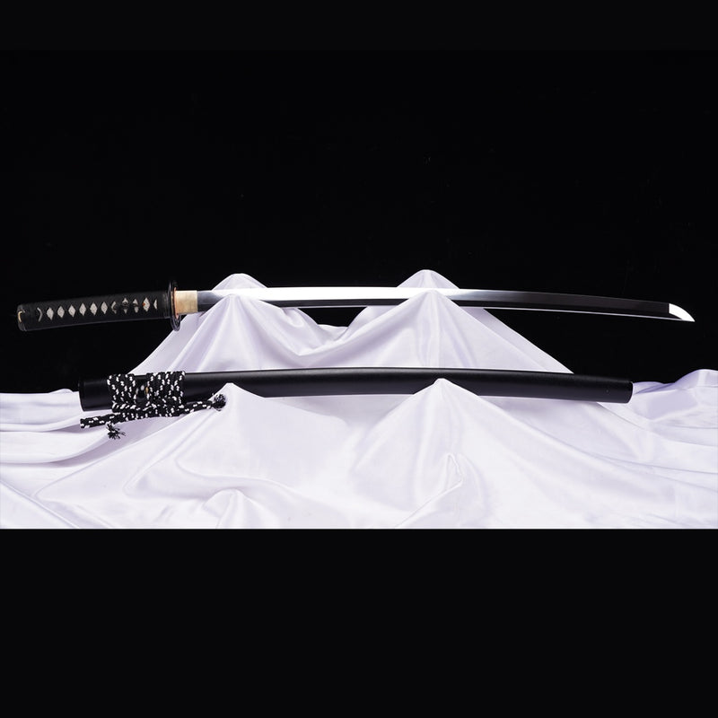 Handgeschmiedetes japanisches Samurai-Katana-Schwert S7-Werkzeugstahl Vakuum + kryogene Tsuba aus Eisen - COOLKATANA 