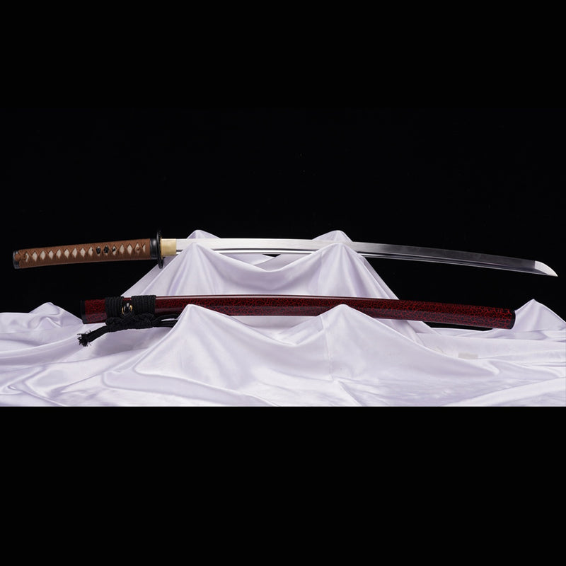 Handgeschmiedetes japanisches Samurai-Katana-Schwert aus Manganstahl mit Ölabschreckung, Full Tang – COOLKATANA 