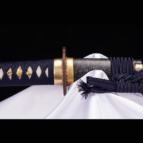 Hand Forged Japanese Samurai Katana Sword Folded Steel Sashikomi A+ Polishing Grade Clay Tempered-COOLKATANA-ZS-0016-U