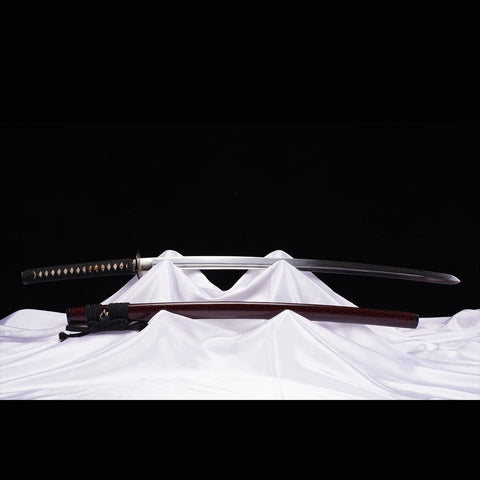 Hand Forged Japanese Samurai Katana Sword T8 Tool Steel Blade Clay Tempered Full Tang-COOLKATANA-ZS-0036-U