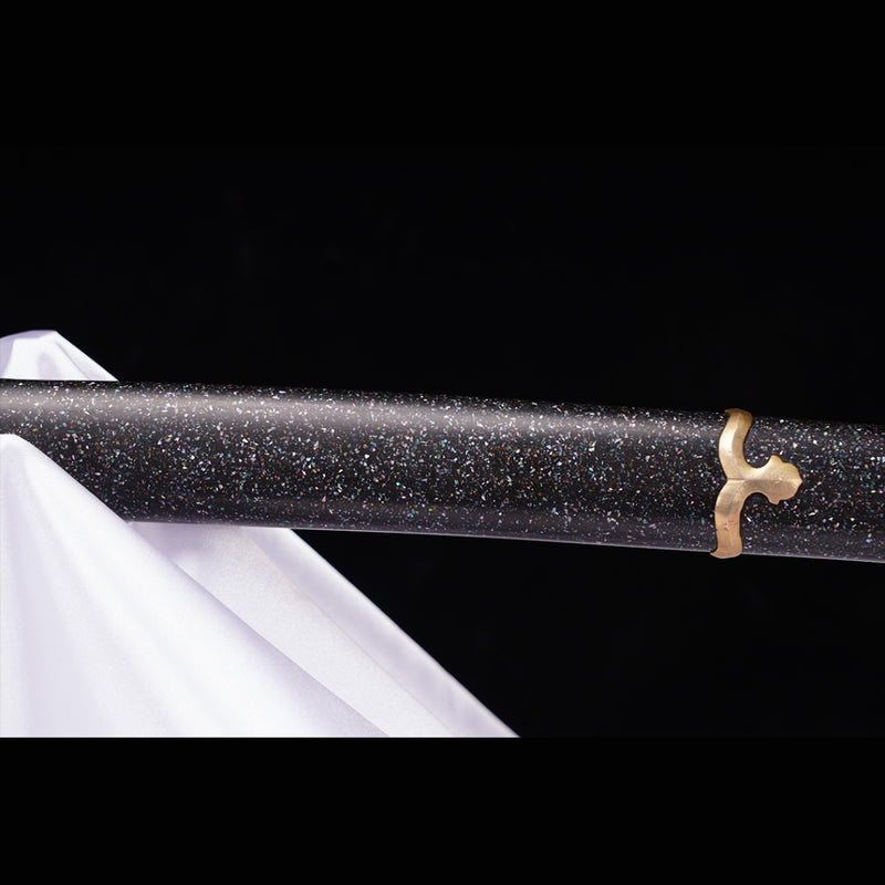 Handgeschmiedetes japanisches Samurai-Katana-Schwert, gefalteter Stahl, Sashikomi A+, Poliergrad, Ton, gehärtet – COOLKATANA 