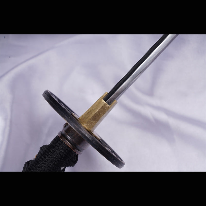 Hand Forged Japanese Samurai Katana Sword Manganese Steel Blade Oil Qu 