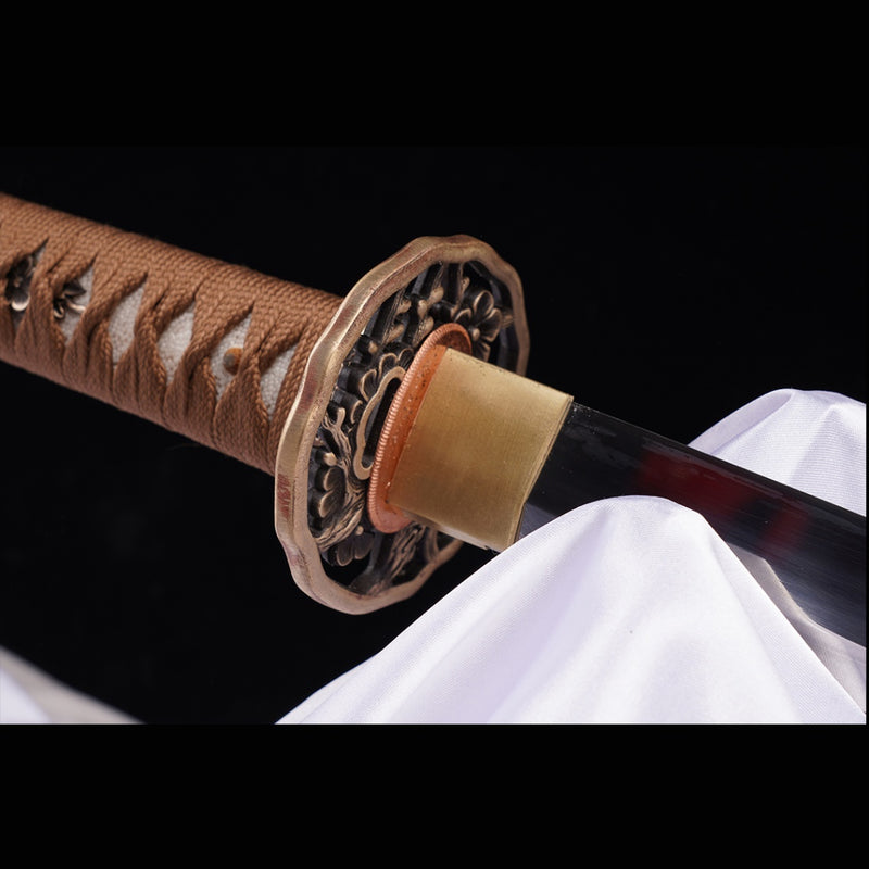 Hand Forged Japanese Samurai Katana Sword High Manganese Steel Oil Que 