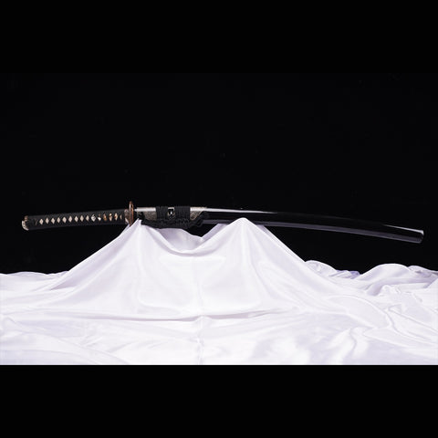 Hand Forged Japanese Samurai Sword Folded Steel Gold Plated Copper/Silver Plated Rayskin Saya Copper Tsuba-COOLKATANA-ZS-0025-U