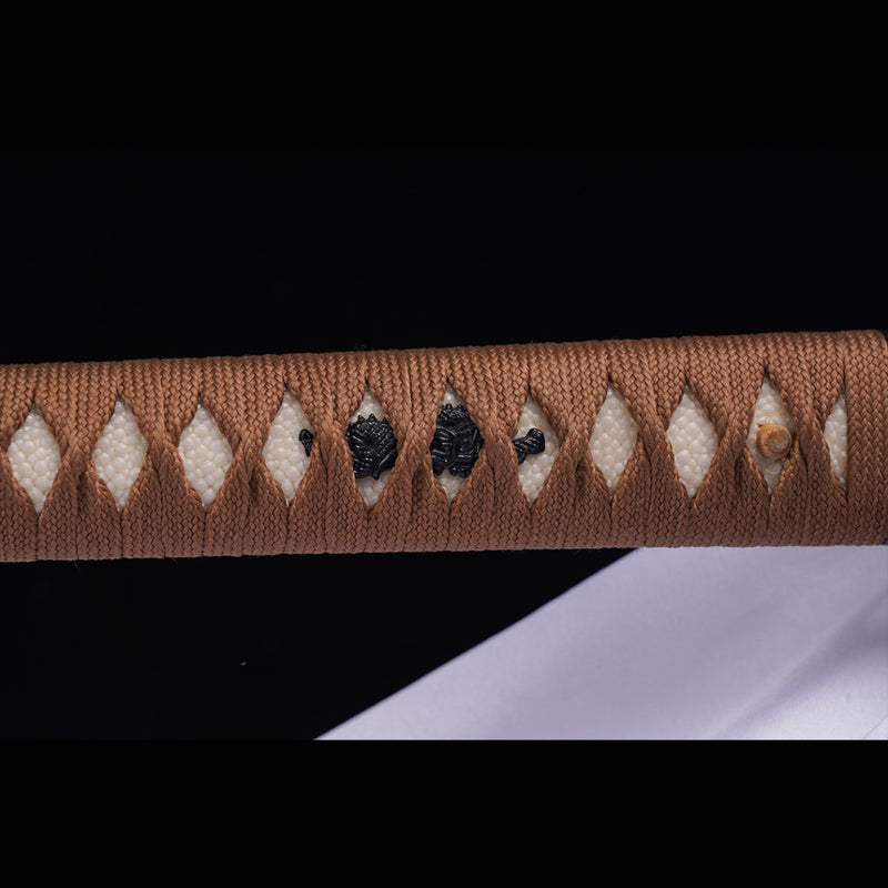 Handgeschmiedetes japanisches Samurai-Katana-Schwert aus Manganstahl mit Ölabschreckung, Full Tang – COOLKATANA 