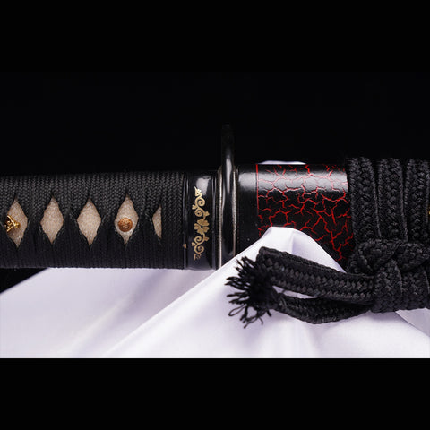 Hand Forged Japanese Samurai Katana Sword T8 Tool Steel Blade Clay Tempered Full Tang-COOLKATANA-ZS-0036-U