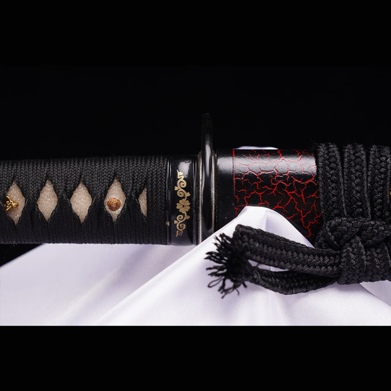 Hand Forged Japanese Samurai Sword T8 Tool Steel Blade Clay Tempered A 