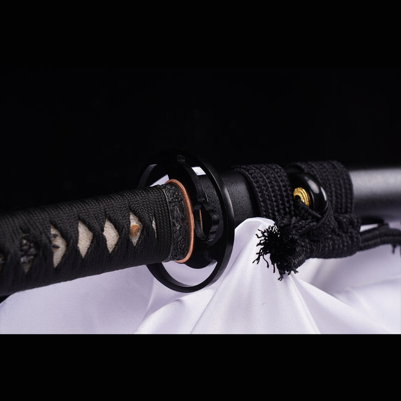 Handgeschmiedetes japanisches Samurai-Katana-Schwert Gefaltete Stahlklinge Ölabschreckung Full Tang - COOLKATANA 