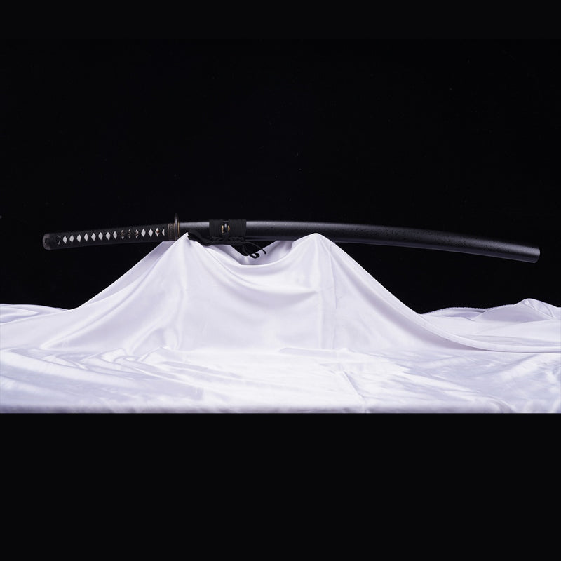 Handgeschmiedetes japanisches Samurai-Katana-Schwert, Klinge aus 1045er-Stahl, ölgehärtete Tsuba-Legierung 