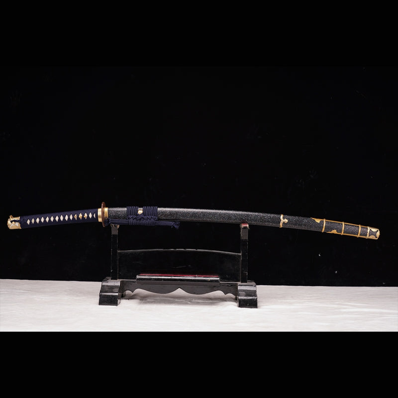 Handgeschmiedetes japanisches Samurai-Katana-Schwert, gefalteter Stahl, Sashikomi A+, Poliergrad, Ton, gehärtet – COOLKATANA 