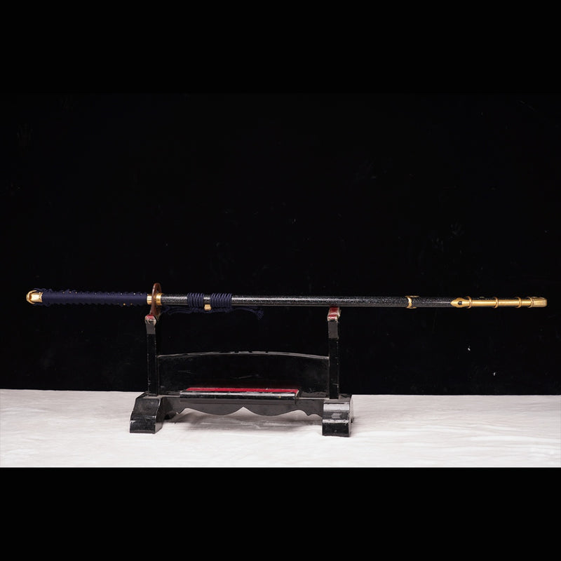 Handgeschmiedetes japanisches Samurai-Katana-Schwert, gefalteter Stahl, Sashikomi A+, Poliergrad, Ton, gehärtet – COOLKATANA 