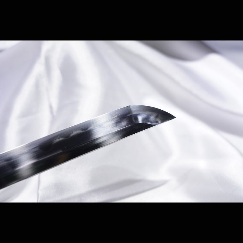 Handgeschmiedetes japanisches Samurai-Schwert gefalteter Stahl Ton gehärtetes vergoldetes Kupfer/versilbertes Kupfer Tsuba - COOLKATANA 