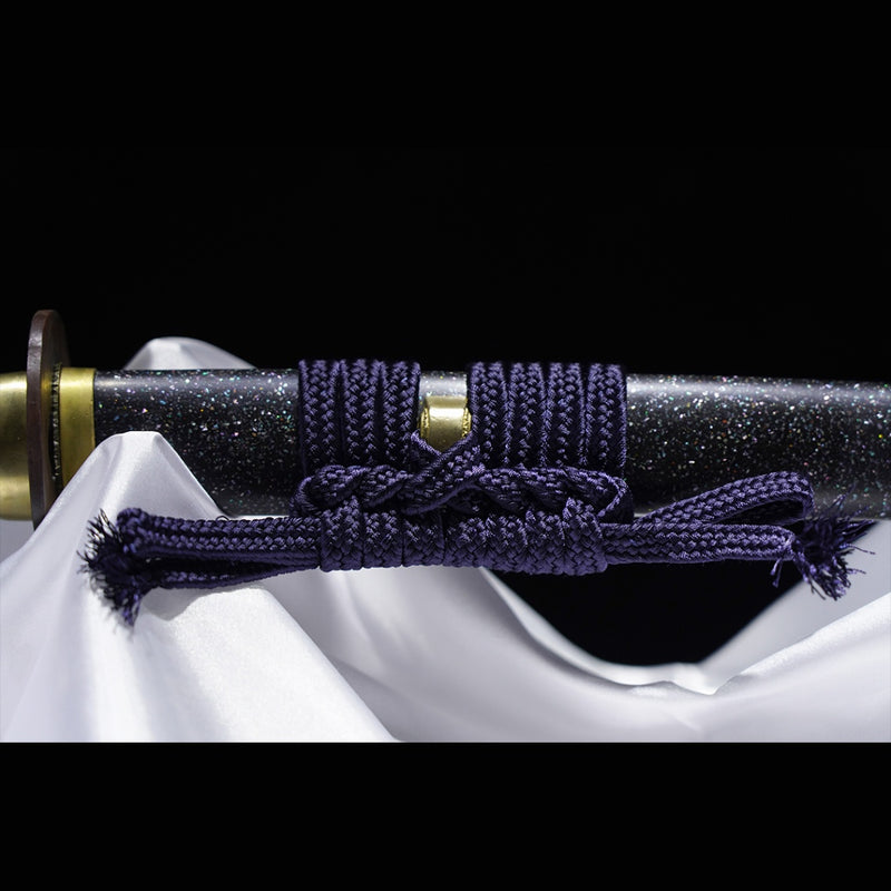Handgeschmiedetes japanisches Samurai-Katana-Schwert, gefalteter Stahl, Sashikomi A+, Poliergrad, Ton, gehärtet – COOLKATANA 