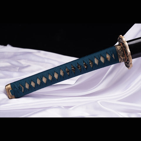 Hand Forged Japanese Samurai Sword High Manganese Steel Oil Quenching Copper Tsuba Removable-COOLKATANA-ZS-0002-U