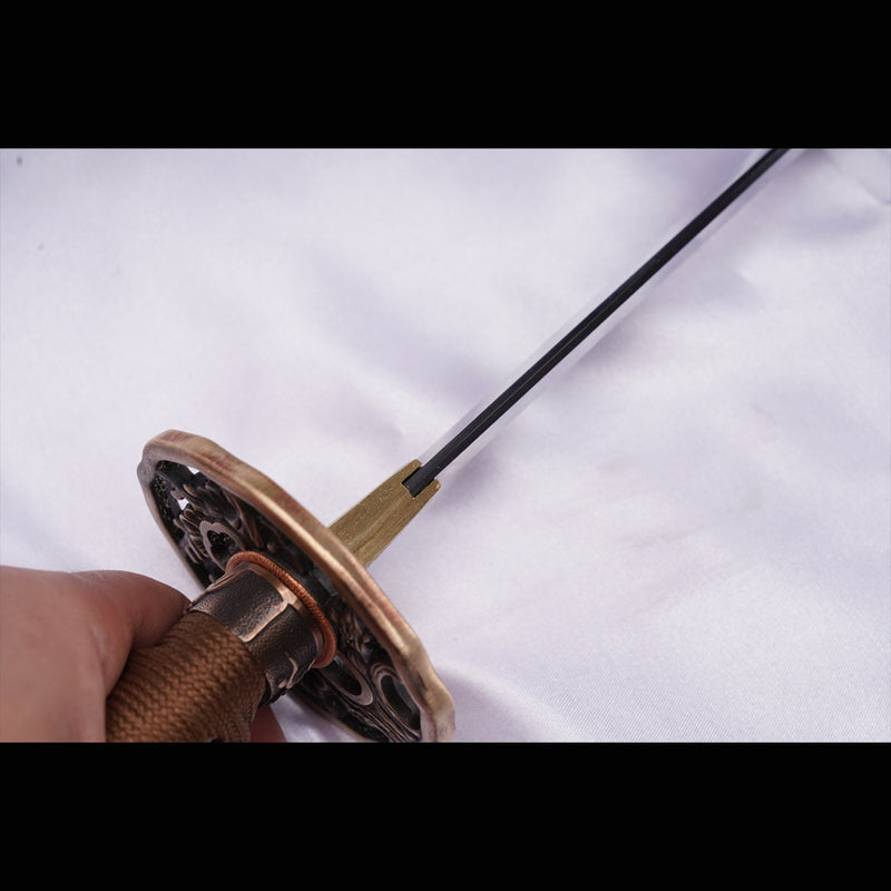 Hand Forged Japanese Samurai Katana Sword High Manganese Steel Oil Que 