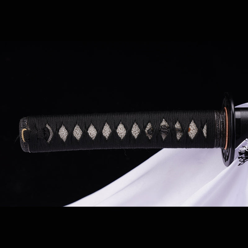 Handgeschmiedetes japanisches Samurai-Katana-Schwert S7-Werkzeugstahl Vakuum + kryogene Tsuba aus Eisen - COOLKATANA 