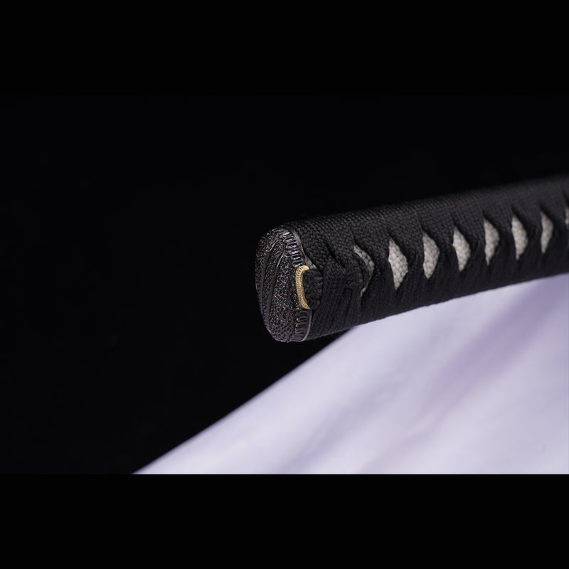 Handgeschmiedetes japanisches Samurai-Katana-Schwert S7-Werkzeugstahl Vakuum + kryogene Tsuba aus Eisen - COOLKATANA 