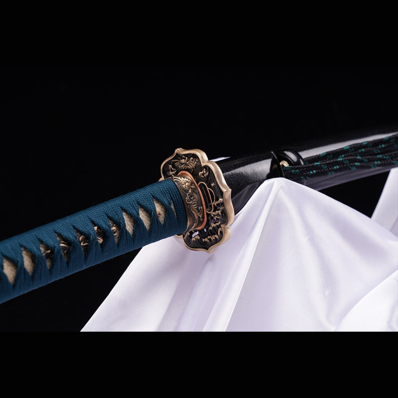 Hand Forged Japanese Samurai Sword High Manganese Steel Oil Quenching  