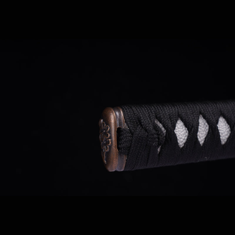 Hand Forged Japanese Samurai Katana Sword Manganese Steel Blade Oil Qu 