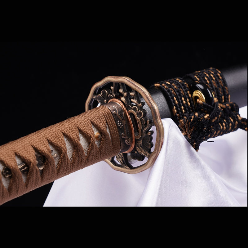 Hand Forged Japanese Samurai Katana Sword High Manganese Steel Oil Que 