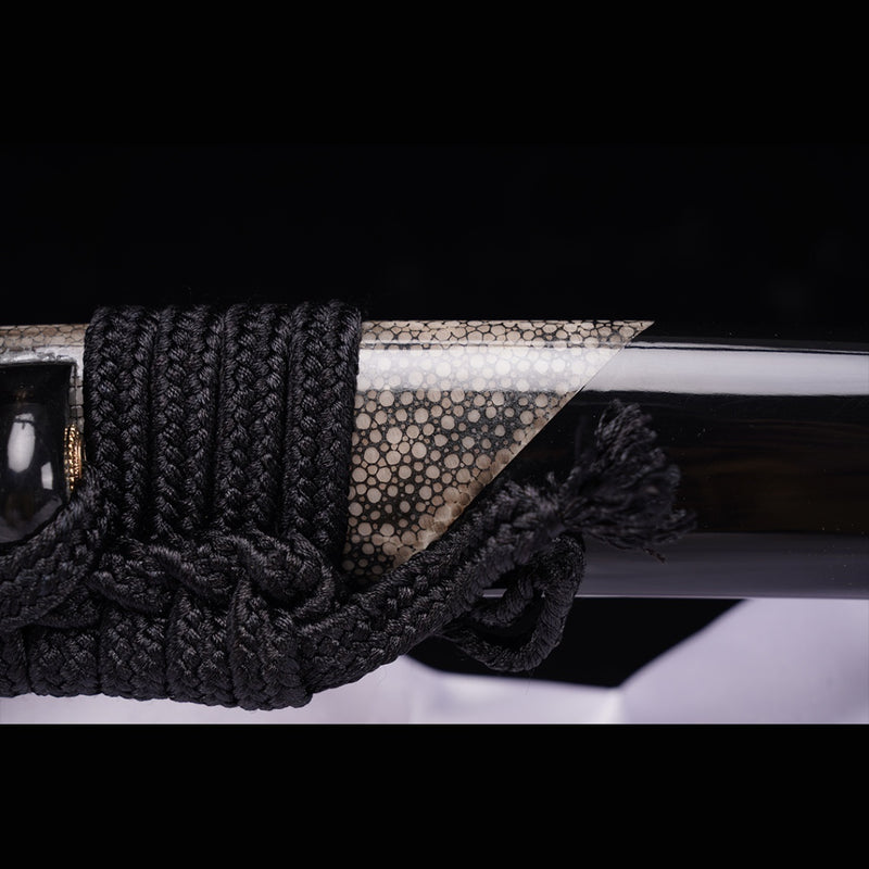 Hand Forged Japanese Samurai Sword Folded Steel Gold Plated Copper/Sil 