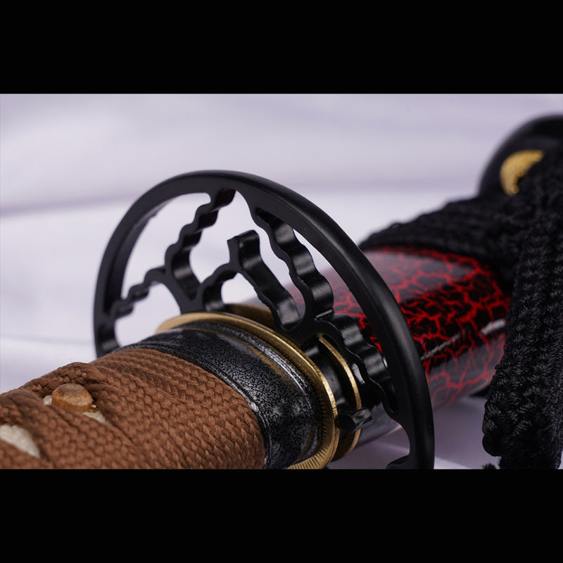 Handgeschmiedetes japanisches Samurai-Katana-Schwert aus Manganstahl mit Ölabschreckung, Full Tang – COOLKATANA 
