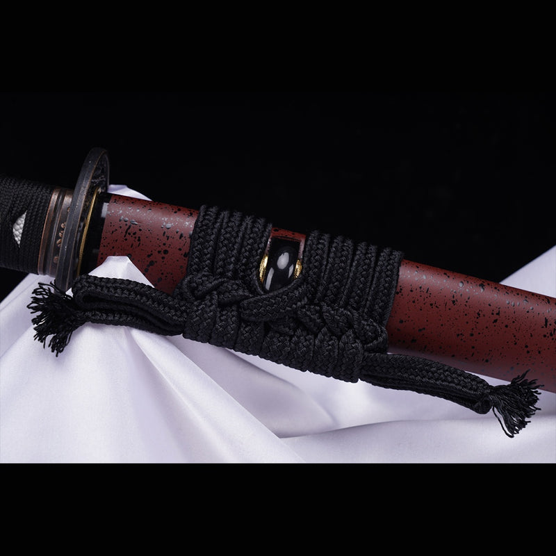Hand Forged Japanese Samurai Katana Sword Manganese Steel Blade Oil Qu 