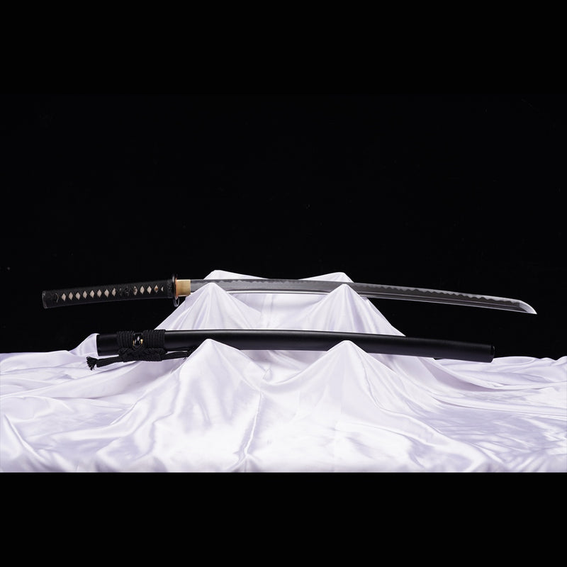 Handgeschmiedetes japanisches Samurai-Katana-Schwert Gefaltete Stahlklinge Ölabschreckung Full Tang - COOLKATANA 