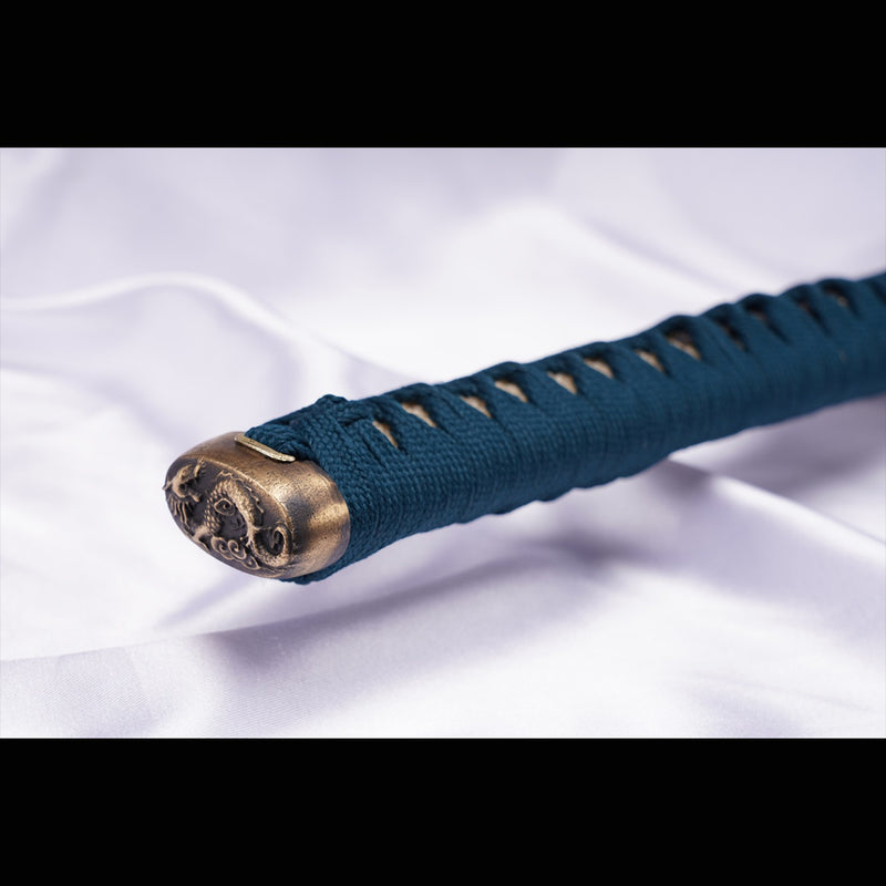 Hand Forged Japanese Samurai Sword High Manganese Steel Oil Quenching  