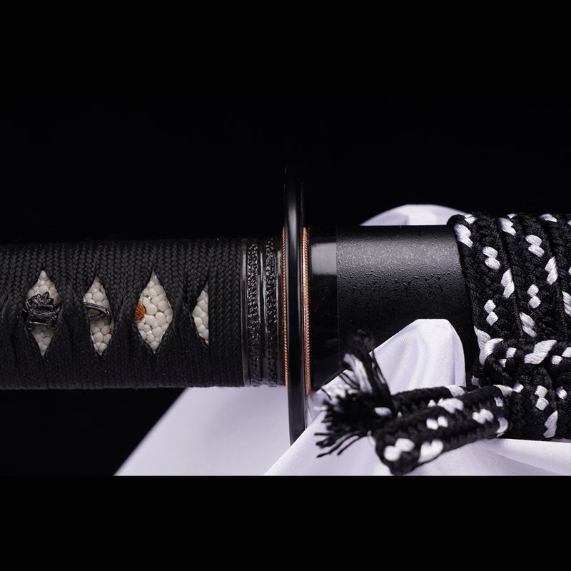 Handgeschmiedetes japanisches Samurai-Katana-Schwert S7-Werkzeugstahl Vakuum + kryogene Tsuba aus Eisen - COOLKATANA 