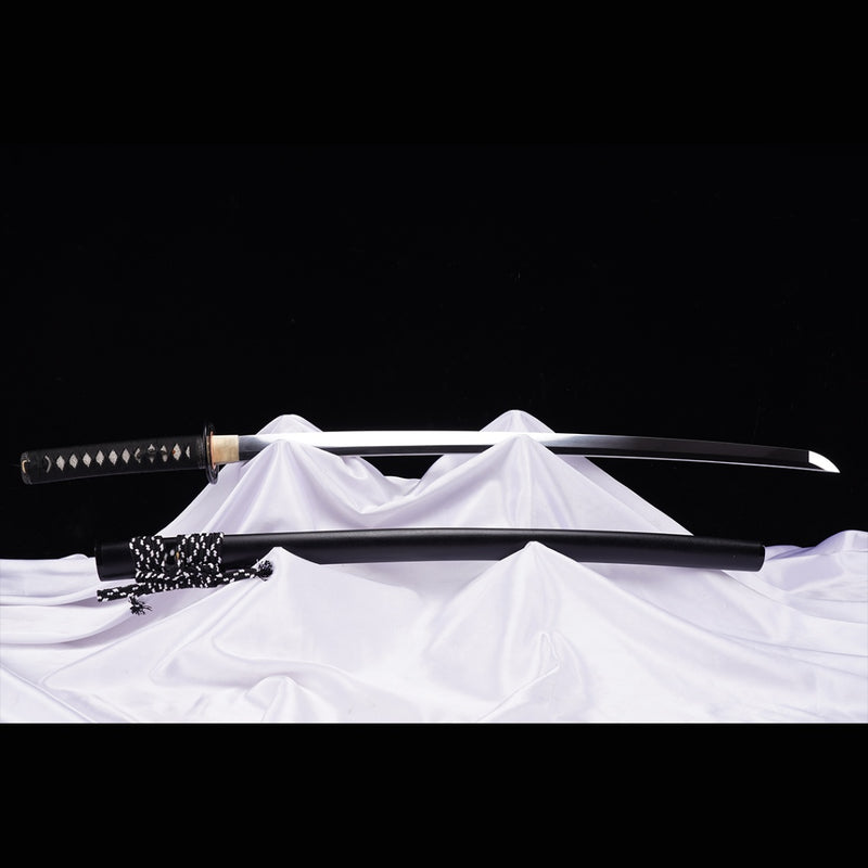 Handgeschmiedetes japanisches Samurai-Katana-Schwert S7-Werkzeugstahl Vakuum + kryogene Tsuba aus Eisen - COOLKATANA 