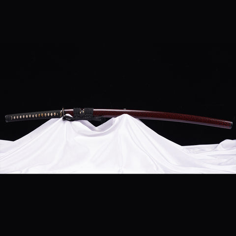 Hand Forged Japanese Samurai Katana Sword T8 Tool Steel Blade Clay Tempered Full Tang-COOLKATANA-ZS-0036-U