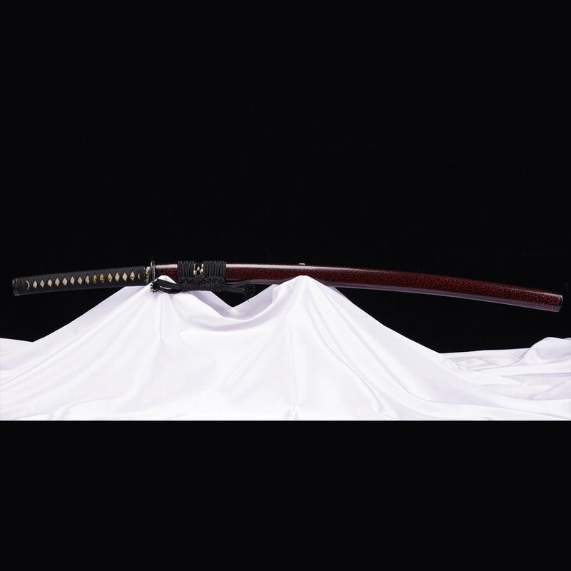 Hand Forged Japanese Samurai Katana Sword T8 Tool Steel Blade Clay Tem 