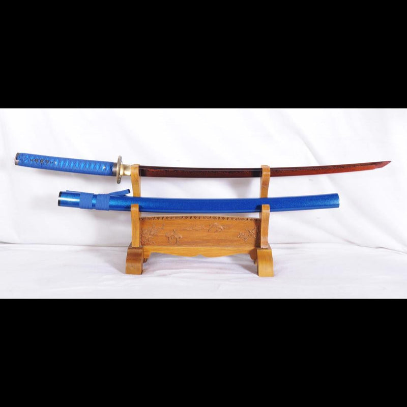 Handgeschmiedeter japanischer Iaito-Damast, gefalteter Stahl, unscharf - COOLKATANA 