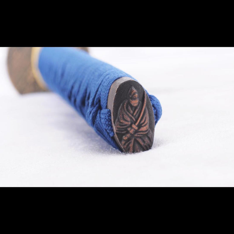 Handgeschmiedeter japanischer Iaito-Damast, gefalteter Stahl, unscharf - COOLKATANA 