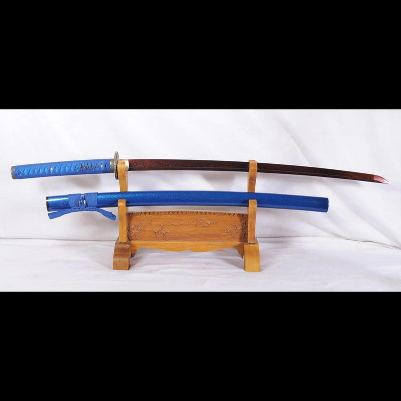 Handgeschmiedeter japanischer Iaito-Damast, gefalteter Stahl, unscharf - COOLKATANA 