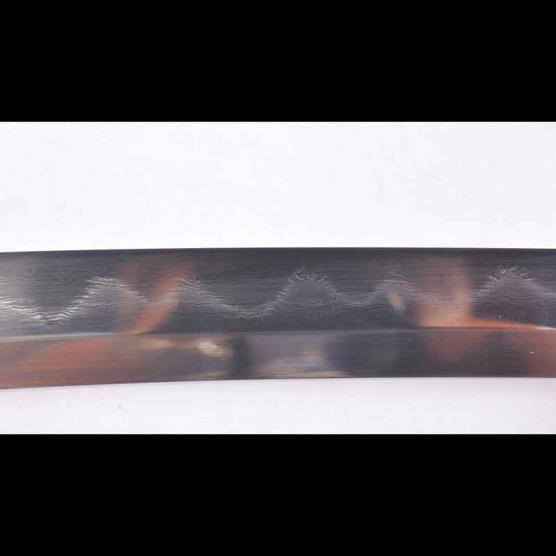 Handgeschmiedetes Tachi-Schwert Japanisches Samurai-Schwert Sanmai 1095 Kohlenstoffstahl + Gefalteter Stahl Clay Tempered - COOLKATANA 