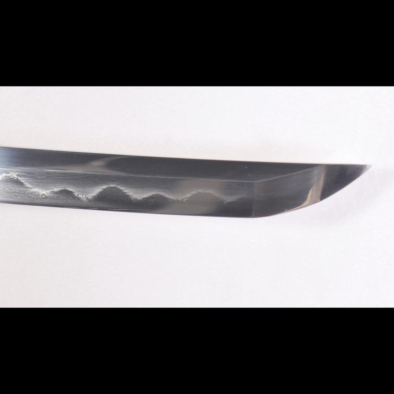 Handgeschmiedetes Tachi-Schwert Japanisches Samurai-Schwert Sanmai 1095 Kohlenstoffstahl + Gefalteter Stahl Clay Tempered - COOLKATANA 