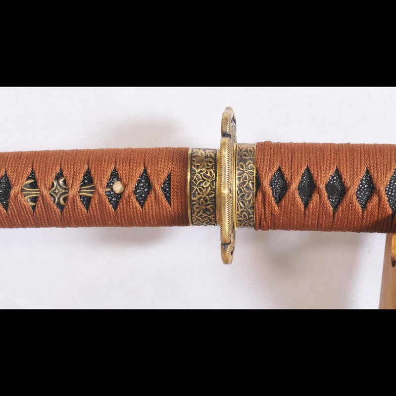 Handgeschmiedetes japanisches Samurai-Tachi-Schwert 1095Damscus, gefalteter Stahl 