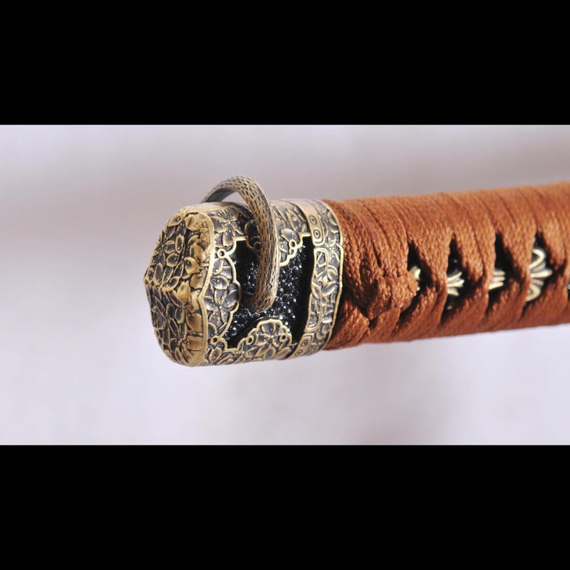Handgeschmiedetes japanisches Samurai-Tachi-Schwert 1095Damscus, gefalteter Stahl 