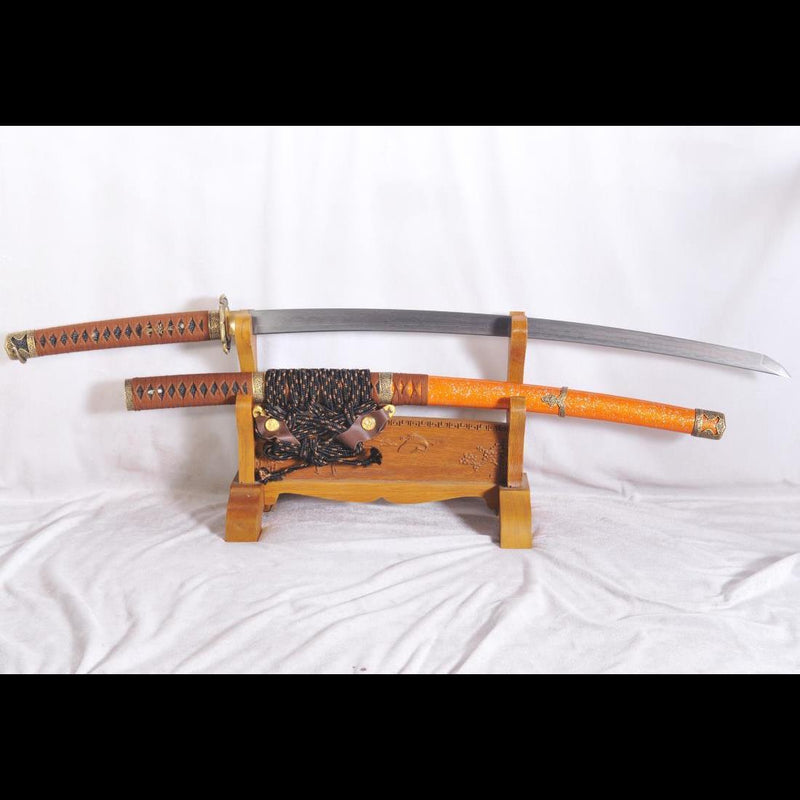 Handgeschmiedetes japanisches Samurai-Tachi-Schwert 1095Damscus, gefalteter Stahl 