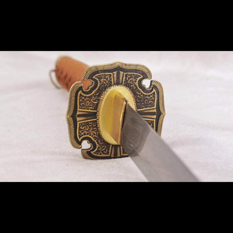 Handgeschmiedetes japanisches Samurai-Tachi-Schwert 1095Damscus, gefalteter Stahl 