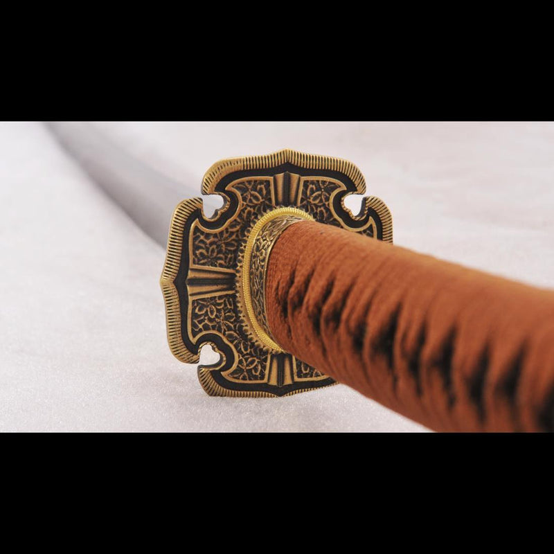Handgeschmiedetes japanisches Samurai-Tachi-Schwert 1095Damscus, gefalteter Stahl 