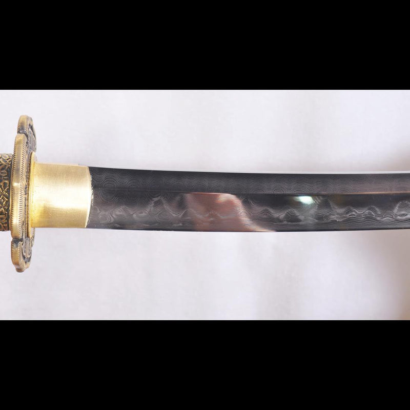Handgeschmiedetes japanisches Samurai-Tachi-Schwert 1095 Gefalteter Clay Tempered Steel Full Tang - COOLKATANA 