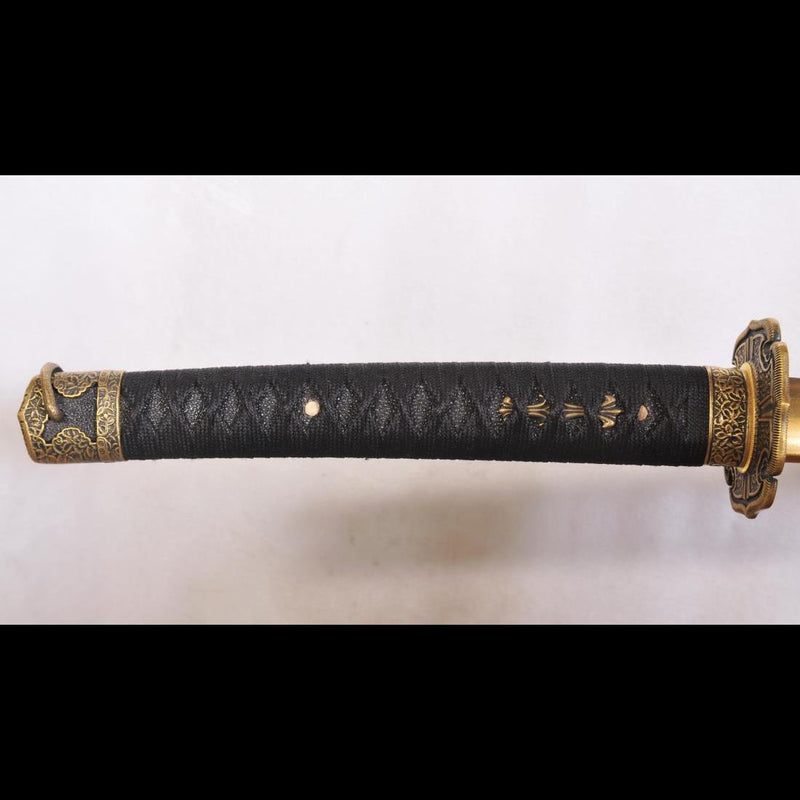 Handgeschmiedetes japanisches Samurai-Tachi-Schwert 1095 Gefalteter Clay Tempered Steel Full Tang - COOLKATANA 