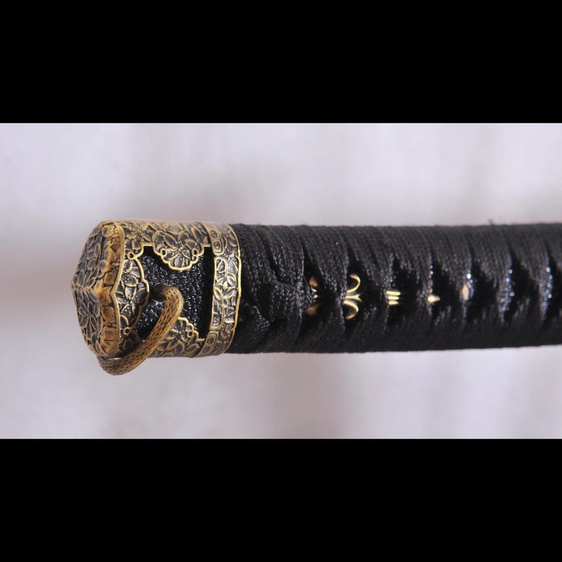 Handgeschmiedetes japanisches Samurai-Tachi-Schwert 1095 Gefalteter Clay Tempered Steel Full Tang - COOLKATANA 