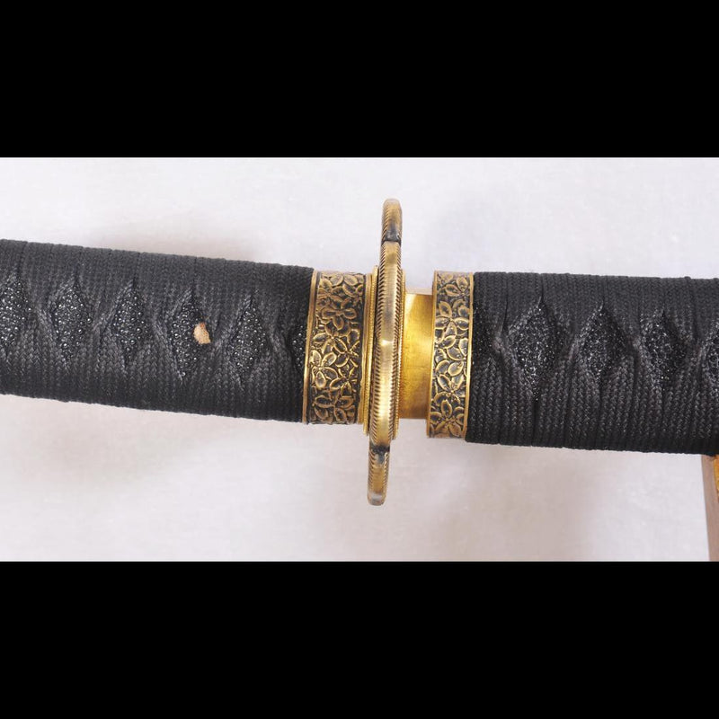 Handgeschmiedetes japanisches Samurai-Tachi-Schwert 1095 Gefalteter Clay Tempered Steel Full Tang - COOLKATANA 