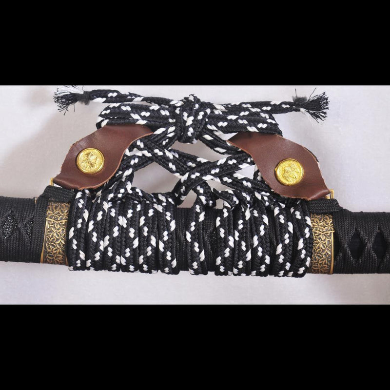Handgeschmiedetes japanisches Samurai-Tachi-Schwert 1095 Gefalteter Clay Tempered Steel Full Tang - COOLKATANA 