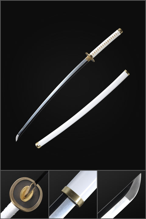 one piece roronoa zoro anime katana Wado Ichimonji katana 1095 High Carbon Steel Clay Tempered SL-1196-U
 COOLKATANA