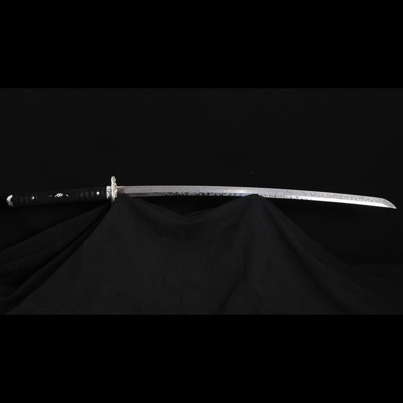 Handgeschmiedetes japanisches Samurai Katana Schwert 1095 Hartstahl Hitatsura Hamon - COOLKATANA 